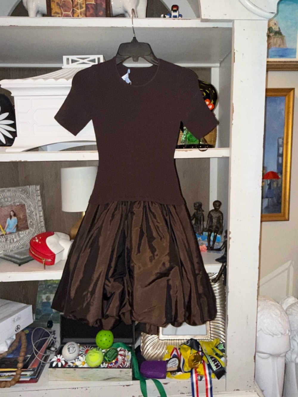 Antonio Melani size XS ribbed chocolate Nikki dress nwt - Picture 2 of 5